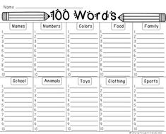 a printable worksheet with words and numbers on it