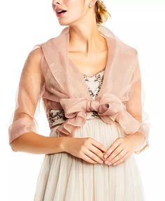 Adrianna Papell Organza Wrap Jacket & Reviews - Jackets & Blazers - Women - Macy's Style Bolero, Blazers Women, Organza Jacket, Blazer Jackets For Women, Mob Dresses, Wrap Jacket, Evening Jackets, Bolero Jacket, Evening Attire