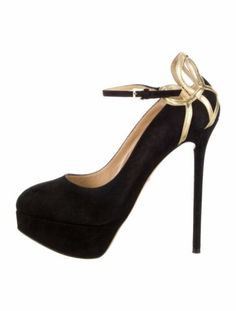 Charlotte Olympia Suede Pumps Sz 7.5/37.5 Black Gold Ankle Strap Made in Italy | eBay French Baroque, Ghd Hair, Suede Cleaner, John Derian, Roger Vivier, Charlotte Olympia, Suede Pumps, Olympia, Tiffany & Co.