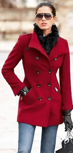 Double Breasted Red Wool Peacoat For Women
Embrace the charm of winter with our Debbie Women's Red Double Breasted Wool Peacoat. Designed with attention-to-detail, this coat is not just outerwear; it's an embodiment of warmth and style. The double-breasted design adds a touch of timeless elegance, while the rich red color radiates sophistication. Whether you're heading to a formal event or simply strolling through the city, this long blend coat is your go-to choice for versatile and chic winter Red Stand Collar Outerwear For Fall, Red Outerwear With Stand Collar For Fall, Red Outerwear With Stand Collar And Button Closure, Elegant Red Winter Outerwear, Elegant Red Outerwear With Stand Collar, Red Stand Collar Outerwear With Buttons, Red Double-breasted Wool Coat For Winter, Red Single Breasted Pea Coat For Winter, Red Single-breasted Pea Coat For Winter