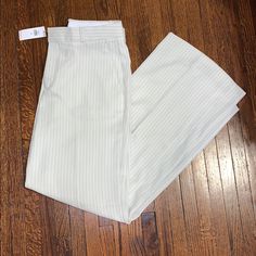 Reposhing This Item I Purchased From @Julianariordan. Loved It, But Ready To Rotate For Something New. Questions? Leave A Comment Below! Pinstripe Wide Leg Pants For Spring, Elegant Spring Wide Leg Pants With Vertical Stripes, Chic Striped Full-length Bottoms, Chic White Wide Leg Pants With Vertical Stripes, Stretch Pants With Vertical Stripes For Spring, Chic Full Length Striped Bottoms, White Straight Pants With Vertical Stripes, Elegant Pinstripe Wide Leg Pants For Spring, Elegant Pinstripe Bottoms For Summer