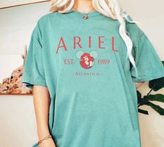 Disney Princess Sweatshirt, Disney Princess Sweatshirts, Ariel Disney Shirt, Disney Adult Shirts, Ariel Shirts For Disney, Disney Princess Shirts For Women, Ariel Outfit Ideas, Trendy Disney Outfits, Wdw Outfits