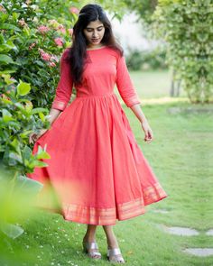 Casual Frocks For Women, Frocks For Women Knee Length, Frocks For Women, Cotton Dress Indian, Short Frocks, Ethnic Dresses, Casual Frocks, Frock Fashion