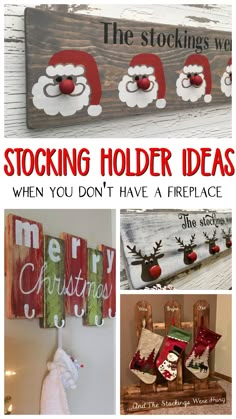 christmas stocking holder ideas that you don't have a fireplace