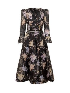 Composition: 100% Cotton, 53% Linen, 47% Silk Spring Luxury V-neck Maxi Dress, Elegant Floral Print Maxi Dress For Cocktail, Elegant Floral Print Maxi Dress For Cocktail Occasions, Luxury Silk V-neck Midi Dress, Luxury Floral Print Cocktail Dress, Luxury A-line Midi Dress For Spring, Luxury V-neck Spring Dress, Elegant Floral Print Midi Dress For Formal Occasions, Luxury Maxi Dress For Workwear In Spring