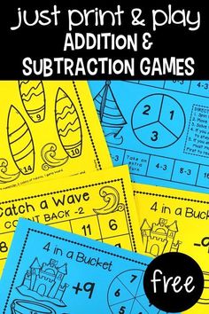 this is an image of addition and subtraction games