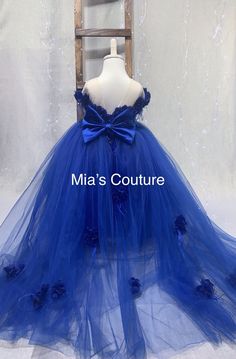 Can Be Customized To Your Liking . Please Feel Free To Contact Us Directly For Further Questions. Thank You ( Hair Bow Included ) ( Customization Fee's Apply ; Only On Customized Orders ) Elegant Blue Princess Dress For Baptism, Blue Princess Gown For Party, Blue Tulle Princess Dress For Prom, Blue Princess Style Party Gown, Princess Style Blue Gown For Party, Fitted Blue Ball Gown Pageant Dress, Elegant Blue Tutu Dress For Wedding, Royal Blue Princess Party Dress, Blue Princess Ball Gown Dress