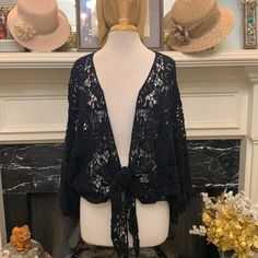 Nwt. Crocheted Lace Tie Front Kimono Top. Amazing!!!!! Dress It Up Or Down. Jeans Or Dresses! Thrift Inspo, Lace Tie, Crocheted Lace, Kimonos, Crochet Lace, Kimono Top, Outfit Ideas, My Style, Crochet