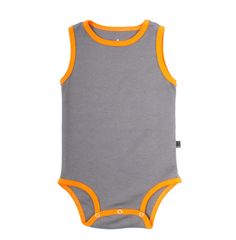 Super cute orange tank one piece. Organic and made in San Francisco. Body Suits, Tangerine Orange, Orange Grey, Baby Clothing, Labor