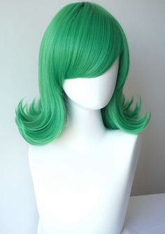 PRICES MAY VARY. FEATURE: Short Green wave Wig technology makes the hair fiber look, feel and move like real hair. Style: Green Curved in bob hairstyle is designed to complete a appealing and fashion look. you can costume as insid wig or tatsumaki wig women MATERIAL: High quality Heat Resistant synthetic hair fiber (Heat Resistant Temperature: 180 c), looks natural, real, which will bring you more confident and charm. Best Quality for a long term use. CAP: Two soft adjustable straps and combs to Betty Rubble Costume, Drag Wigs, Green Costumes, 60s Women, Women Costume, Green Wig, Wig Party, Dye My Hair, Costume Wigs