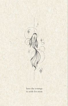 a drawing of a woman's head with the words, have she always to wish for more?