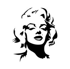 the marilyn monroe face is shown in black and white