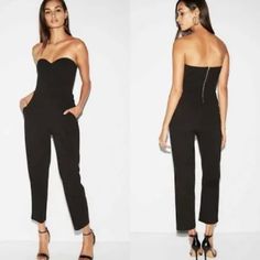 Never Worn, Brand New Black Jumpsuit In Size 2. Super Cute And Versatile. Strapless Sweetheart Neckline, Black Jumpsuit, Sweetheart Neckline, New Black, Pant Jumpsuit, Size 2, Pants For Women, Jumpsuit, Super Cute