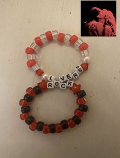 Matching Bracelets Song Lyrics, Music Kandi Bracelets, Aesthetic Kandi Bracelets, Kandi Bracelets Matching, Cas Bracelet, Cavetown Bracelets, Kandi Inspo Single, Friendship Bracelet Ideas Beads, Bead Bracelet Words Ideas Bad