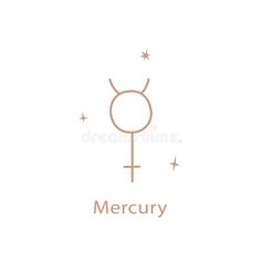 the zodiac sign for mercury on a white background royalty illustration