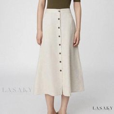 Lasaky - Retro Chic Wrap Dress White Casual Long Skirt Dress, Spring Beige Dress With Long Skirt, Spring Beige Long Skirt Dress, Solid Color Long Summer Dress, White Casual Long Dress, Beige Long Skirt Dress For Summer, Casual Midi Dress With Long Skirt For Spring, Casual Long Skirt Midi Dress For Spring, Casual Midi Dress For Spring