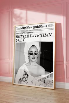 a magazine cover with an image of a woman wearing sunglasses and a towel on her head