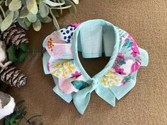 Dog Bandana Pink Aqua Flowers Bandana Cape Floral Bandana | Etsy Tie On Dog Bandana Pattern Free, Elastic Scrunchie Dog Bandana Pattern, Over Collar Dog Bandana Free Pattern, Fabric Gifts For Dog, Pop Up Shop Display Dog Bandannas, Dog Bandana Sewing Patterns Free, Fancy Dog Bandanas, Bandanas Diy, Handmade Dog Accessories