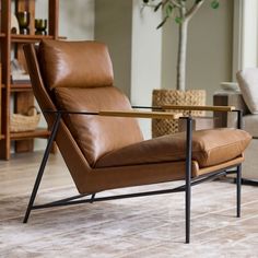 Kinsley Leather Chair Mid Century Leather Chair, West Elm Sofa, 2 Sofas, Upholstered Chairs Fabric, Single Arm Chair, Chair Lounge, Riverside Furniture, Leather Lounge Chair, Leather Lounge