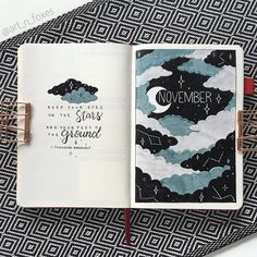 an open notebook with the words november written on it