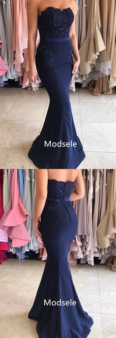 long prom dress, 2017 prom dress, navy blue prom dress, mermaid prom dress, cheap prom dress, discount prom dress, evening dress Prom Blue, Dress For Teens, Blue Mermaid Prom Dress, Navy Prom Dresses, Navy Blue Prom Dresses, Prom Dresses Long Mermaid, Prom Dresses 2018, Sweetheart Prom Dress, Elegant Prom Dresses