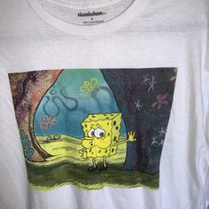 New Without Tags Never Been Worn Pacsun Spongebob Tee Please Ask Any Questions Or Send An Offer White Character Print Tops For Beach, White Beach Tops With Character Print, Cotton Character Print Beach Top, Cotton Character Print Tops For Beach, Beach Cotton Top With Character Print, Cotton Beach Top With Character Print, White Cartoon Print Summer Top, Pacsun, Declutter