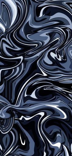 an abstract blue and black background with wavy lines