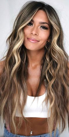 Hair Color Trend Fall 2024, Medium Hair Brown Balayage, Chocolate Brown Blonde Balayage, Teddy Bear Brown Highlights, Brunette Extensions Before And After, Summer Hair Color For Brunettes Long, Hair By Chrissy Brunette, Brunette Balayage Hair Summer 2024, Brown Hair Blonde Tips