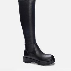 New And Never Worn Black Knee High Boots With A Slight Heel. Size 8. Casual Wide Calf Knee-high Boots, Tall Black Boots With Round Toe, Casual Tall Black Boots, Synthetic Flat Heel Boots For Workwear, Black Wide Calf Knee-high Boots With Low Heel, Casual Knee-high Boots With Reinforced Heel And Round Toe, Casual Knee-high Synthetic Boots, Black Low Heel Knee-high Boots, Black Knee-high Boots With Low Heel Medium Width