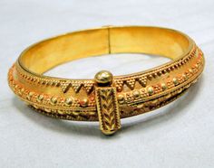 "22 k gold handmade bangle bracelet. Weight-55 grams,Inner diameter-6 cm(2.36\"), total inner circumference-18.84 cm (7.41\") we can adjust size, width-14 mm, material-22 k gold." Ceremonial Temple Jewelry Gold Bracelet, Antique Gold Bangle Bracelet For Ceremonies, Antique Gold Bangle Bracelet For Ceremonial Occasions, Yellow Gold Byzantine Wedding Bracelets, Heirloom Bangle For Ceremonial Occasions, 22k Gold Round Bracelet For Ceremonial Occasions, Traditional Jewelry With Decorative Band, Ceremonial Yellow Gold Bangle With Intricate Design, Heirloom Gold Bangle With Intricate Design