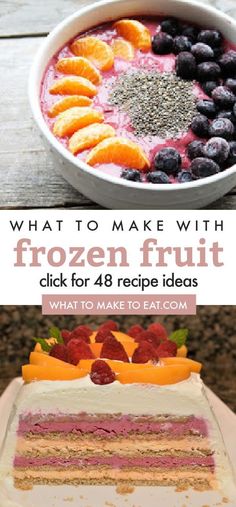 what to make with frozen fruit and how to use it for desserts or as a cake