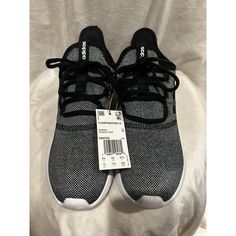 Womens 10 Adidas Cloudfoam Pure 2.0 Womens Running Sneakers Black Gray Brand New With Tags In Excellent Condition Running Sneakers Women, Adidas Cloudfoam, Womens Running, Adidas Black, Running Sneakers, Black Adidas, Sneakers Black, Adidas Shoes, Adidas Women