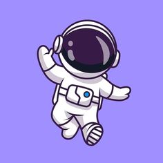 an astronaut floating in the air