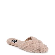 Journee Collection-Sereena Scuff Slipper The Journee Collection Sereena scuff slipper is designed to cradle your foot in cozy comfort. Crisscross faux fur straps form the upper in this mule-inspired slipper, while the sturdy bottom outsole ensures durability. Faux Fur Slippers, Trending Boots, Fur Slippers, Trending Sneakers, Athleisure Fashion, Journee Collection, Comforters Cozy, Slide Slipper, Boys Shoes