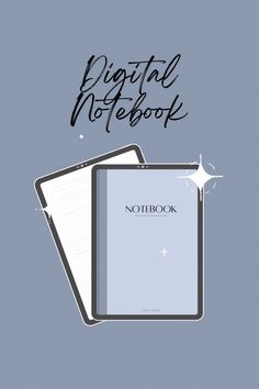 the digital notebook is open and ready to be used as a notepad or book