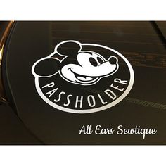 the sticker on the hood of a car is saying, passholder all ears seltique