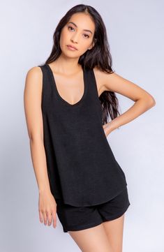 Comfy for sleeping and cute enough to wear out, this slightly oversized tank is cut from soft, stretchy fabric with ribbed trim and a broken-in fade. Style Name:Pj Salvage Scoop Neck Sleep Tank. Style Number: 6168496. Athleisure Muscle Tank Tee For Loungewear, Athleisure Muscle Tee Tank For Loungewear, Sleeveless Athleisure Muscle Tee For Loungewear, Stretch Scoop Neck Tank Top For Loungewear, Casual Scoop Neck Camisole For Loungewear, Relaxed Fit Sleeveless Muscle Tee For Loungewear, Athleisure Scoop Neck Tank Top For Loungewear, Casual Sleeveless Muscle Tee For Loungewear, Casual Workout Camisole