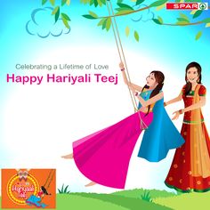 two women in colorful dresses swinging on a tree with the caption celebrating a little love happy harwali tej