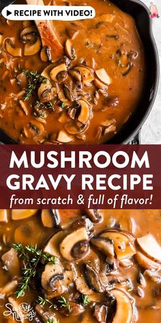 mushroom gravy recipe from scratch and full of flavor