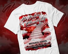 a t - shirt with the name michael jones on it