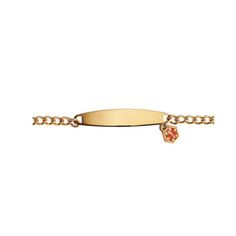 Medical ID Bracelet with Charm - Gold Plated-EMID0038 Hypoallergenic Gold Nameplate Jewelry, Hypoallergenic Gold Nameplate Bracelet, Medical Id Bracelets, Medical Symbols, Medical Alert, Id Bracelets, Wallet Card, Stainless Steel Bracelet, Card Wallet