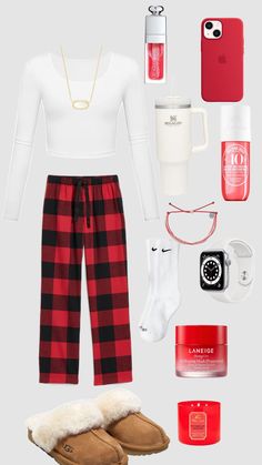 #winterfit #christmas #iwishitwaschristmas #preppy Preppy Christmas Pjs, Preppy Winter Clothes, Pijama Outfit, Preppy Products