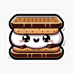 a cute panda face sandwich sticker