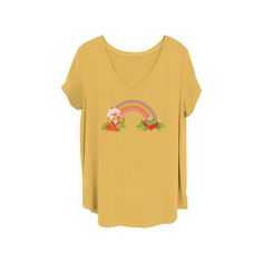 Update your casual wardrobe with this Juniors' Plus Size Strawberry Shortcake Strawberry Rainbow V Neck Tee. FEATURES Short sleeves V-neckFABRIC & CARE Cotton, polyester Machine wash Imported Size: 3X. Color: Orange. Gender: female. Age Group: kids. Cute V-neck T-shirt For Spring, Cute V-neck Top With Graphic Print, Cute Multicolor V-neck Top, Strawberry Shortcake, Casual Wardrobe, V Neck Tee, Color Orange, Fabric Care, Gender Female