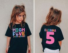 MATCHING FAMILY- https://www.etsy.com/listing/1285159804/girl-5th-birthday-high-five-shirt-fifth?click_key=e72f77cf5545589c61288a3f2d7d10b28b39364a%3A1285159804&click_sum=23773a21&ga_search_query=HIGH%2BFIVE&ref=shop_items_search_9&pro=1&sts=1Welcome to JADEandPAIIGE! Below is a list of sizing and washing instructions for our products! PLEASE READ ALL SHOP ANNOUNCEMENTS PRIOR TO PLACING YOUR ORDER! WE CAN MATCH FAMILY SHIRTS TO ANY LISTING REACH OUT FOR LINKS! WE RESPOND ALMOST IMMEDIATELY SO PL Body Suit With Shorts, Birthday Tee, High Five, Unisex Tshirt, Family Shirts, Cute Shirts, Birthday Shirts, Shirts For Girls, Kids Tshirts