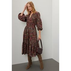 Multicolored paisley cotton (100% Cotton). Shirt dress. V-neck. Long sleeves. Front button closure. Imported.¬† 2024 Dresses, Autumn Soft, Cotton Shirt Dress, Soft Autumn, Tiered Midi Dress, Rent The Runway, Paisley Dress, Closet Designs, Soft Summer