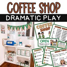 coffee shop dramatic play for kids to learn how to make their own games and activities