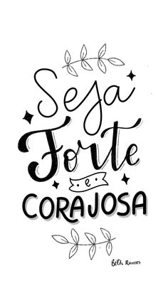 a black and white poster with the words sega forte e coragosa