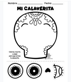 an image of a coloring page for children with the words mi calaverria in spanish