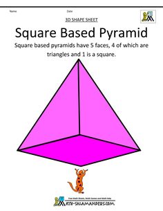 the square base pyramid is shown in pink